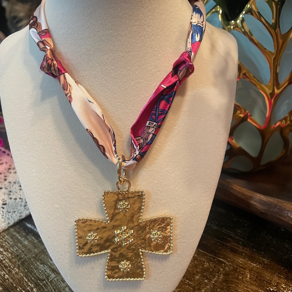 Multicolor Scarf Necklace